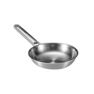 VEDNHOL 8 inch Tri-Ply Stainless Steel Frying Pan,PFOA&PTFE Free Skillets,Chef's Pans,Dishwasher and Oven Safe Cookware, Works on Induction,Ceramic and Gas