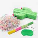 Cinco De Mayo Cactus Pinata for Kids Birthday Party, (16.75x11.25x3 in.) for Fun Fiesta Taco Party Supplies, Luau Event Photo Props, Mexican Theme Decoration, Carnivals Festivals, Taco Tuesday Event