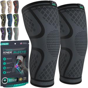 Modvel Compression Knee Brace for Women & Men, 2-Pack Knee Brace for Running Knee Pain, Knee Support Compression Sleeve, Workout Sports Knee Braces for Meniscus Tear, ACL & Arthritis Pain Relief (X-Large)