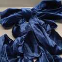 Giant Wall Bow Decorations 90x18 Inch Oversized Large Velvet Bow Decorative for Room Wall Backdrop Party Birthday Baby Shower Decor Front Door Patio Outdoor Wedding Arch Supply(Navy Blue)