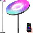 Upgraded 30W Smart Floor Lamp Compatible with Alexa, 2 in 1 Color Changing RGB and White Light LED Lamp, Double Side Lighting Dimmable Modern Tall Stand Lamp for Living Room Bedroom Office