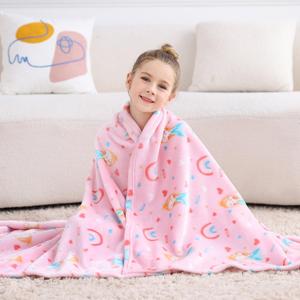 Princess Blanket for Girls, Kids Throw Blanket for Boys and Girls Soft Cozy Flannel, Cute Princess Blanket for Sofa Couch Bed, Christmas Birthday Gift for Kids, 50x60 Inches