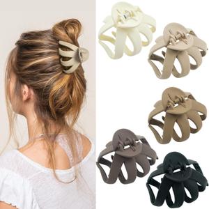 5 Pcs Hair Claw Clips for Women, 2.8" Medium Non-Slip Octopus Jumbo Hair Accessories (Multi-colors)