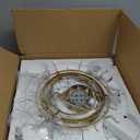 Handcrafted Round 20" Multicolor Glass Blue Crystal Gold Chandelier