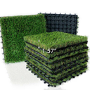 Lesmart Artificial Grass Tiles Interlocking Turf Set of 9