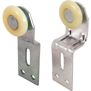 Prime-Line N 7532 Sliding Closet Door Roller Kit, 1 in. Wheel Diameter, Convex (Round) Edge Plastic, Stamped Steel Construction, Includes 1/4 and 3/4 in. Offset Pairs (2 Pack)