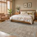 Rugxara Beige 8x10 Area Rugs for Living Room Bedroom Large Washable Rug