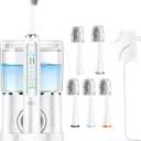 Electric Water Flosser Toothbrush for Adults, White