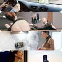 720Rotatable Vacuum Magnetic Phone Stand, Vacuum Magnetic Phone Holder Foldable&Adjustable, Suction Cup Phone Mount for Car/Gym/Mirror/Shower/Smooth Surface, Compatible iPhone 16 15 14 13 12 &Android (Silvery White)