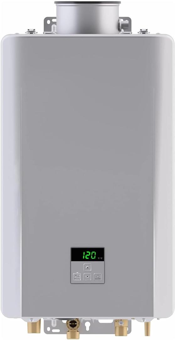 Rinnai RE160iN Non-Condensing Natural Gas Tankless Water Heater, Up to 6.6 GPM, Indoor Installation, 160,000 BTU