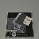 for Lexus Key Fob Cover with Keychain, Black Genuine Leather Crystal Key Case Protection Shell Compatible with Lexus RX ES GS LS NX RS GX LX RC LC Smart Key