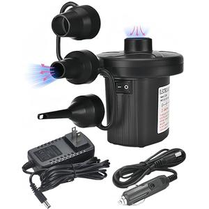 Nedyfix Inflatable Electric Air Pump,110V AC/12V DC Portable Fast Inflation Pump with 3 Nozzles, Used for Inflatable Boats,etc.