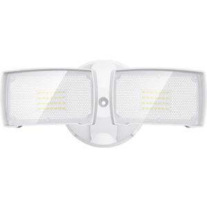 LEPOWER 3000LM Flood Light Outdoor, Switch Controlled LED Security Light, 28W Exterior Lights with 2 Adjustable Heads, IP65 Waterproof, 5500K Wall Mount Exterior LED Flood Light for Garage, Yard White