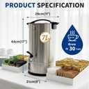 Hot Water Dispenser, 7L(30 Cups) Hot Water Boiler Urn, 304 Stainless Steel Electric Water Boiler, Digital Temperature Control, Keep Warm, Boil-Dry Protection, for Tea, Coffee & Baby Formula