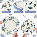 Funnymoom 48 Pcs Blueberry Paper Plates, 9" 7" Disposable Dinner Plates, 7 inches and 9 inches