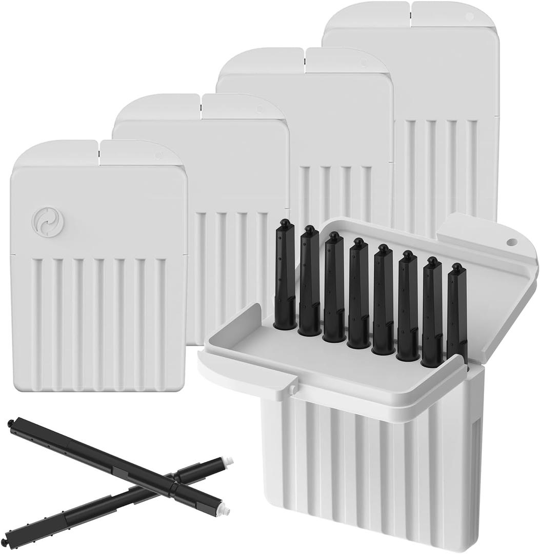 (40 Pcs) Phonak Cerumen Stop Wax Guards Filters for Hearing Aids Resound,Widex and Unitron, Hearing Aid Accessories Cerumen Stop Cleaning Tool Replacement Parts, Ear Supplies Cleaning Kit (5 Packs (Milky)