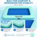2 Person Inflatable Water Hammock,Tanning Pool Floats for Adults,Heavy Duty Drop-Stitch with Mesh Bottom&Backrests,Sunchill Float,Inflatable Floating Island for Lake,Ocean, River & Pool Party