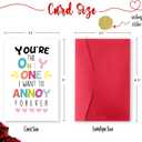 2 x Valentine's Day Gifts for Him, Funny Valentines Day Card for Her, Valentine's Day Card Gifts for Fiancee Boyfriend, Anniversary Cards for Wife Husband, Birthday Cards for Men, Love Card (MM-125)