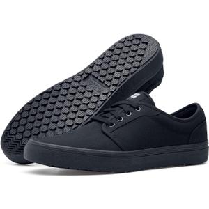 Shoes for Crews Unisex Slip-Resistant Work Sneakers  Comfortable, Non-Slip Work Shoes for Men & Women in Hospitality, Retail, Food Service & More - Merlin (9.5 Women/8 Men, Black)