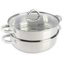 Oster Sangerfield Stainless Steel Cookware, 3.0-Quart Dutch Oven w/Steamer Basket (3-Qt Dutch Oven w/Steamer Basket)