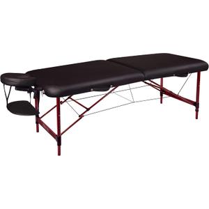 Master Massage Zephyr Lightweight Portable Massage Table Package- Tattoo Table- Spa Bed (Black, Maroon), 28x72 Inch