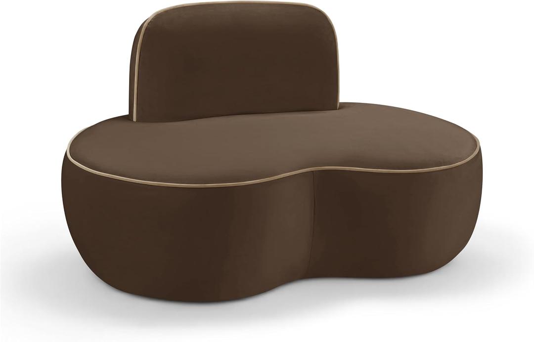 Meridian Furniture Swerve Brown Velvet Upholstered Chair