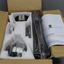 36 Inch Black Ceiling Fans with Lights, Flush Mount Ceiling Fan with Light, Modern Smart Wood Fan Light, 6-Speed Remote Control, Quiet Reversible Motor, Fans for Bedroom Study Room and Garage