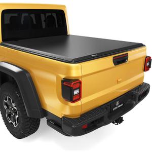 YITAMOTOR Soft Tri-fold Truck Bed Tonneau Cover Compatible with 2020 2021 2022 2023 2024 2025 Jeep Gladiator JT w/ or w/o Trail Rail System