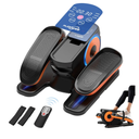 Under Desk Elliptical Machine, Ellipse Leg Exerciser as Seen on Tv for Seniors Adults with 12 Adjustable Speed, Quiet & Portable Seated Pedal Exerciser with Remote Control & Non-Slip Foot Straps
