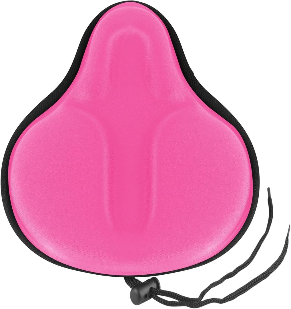 Comfort Bike Seat Cushion - Padded Seat Cover for Men & Women, Soft Covers for MTB, Exercise & Outdoor Cycling (Pink)