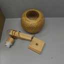 ZGDYUI Bamboo Weaving Table Lamp，Rattan Wall Sconce Lighting - Frideko Rattan Lamps for Bedroom, Farmhouse Rustic Wall Mount Boho Vintage Sconces Light Fixture Indoor(Bulb NOT Included), FDGFG32