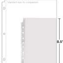 Samsill Mini Sheet Protectors 100 Pack, 5.5 x 8.5 Inch Page Protectors for Mini 3 Ring Binder, Clear Protector Sheets, 7 Hole, Top Loading, Acid Free