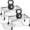 MorningRo 2 Pack Dunnage Rack with Wheels 24" Long x 14" Wide, 7.9" Height
