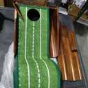 Putting Green Putting matt for Indoors Golf Putting Mat - Indoor Putting with Ball. Putting matt for Golf Practice, Portable and Easy to Clean. Great Gift
