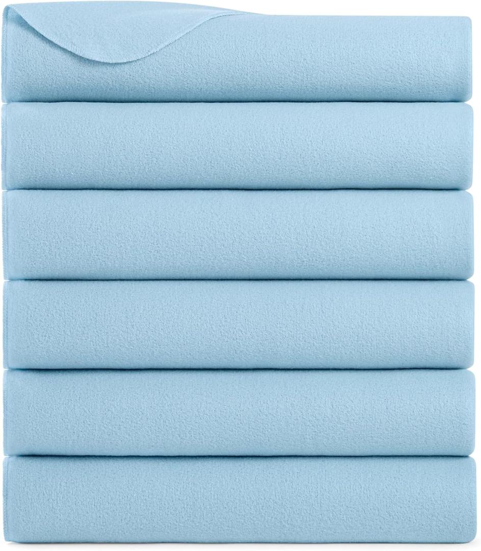 Polar Fleece Throw Blankets Bulk - Pack of 10 - Ultra Soft Cozy Blanket for Car, Camping, Couch, Office, Outdoor, Home, and Bed, 50 x 60 in, Blue