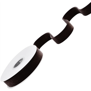 Ribest Brown Velvet Ribbon 1 Inch Continuous 10 Yards Christmas Ribbon for Gift Wrapping Wreath Christmas Tree Party Decoration Crafts Home Decor Bouquets