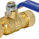 Eastman 1/2 Inch Compression Heavy Duty Full Port Ball Valve, Brass Plumbing Fitting, 20096LF