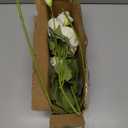 34.5" White Artificial Flowers Silk Fake Flower 3Pcs Eustoma Lisianthus Flowers with Long Stem Faux Flowers Arrangement Branch with 4 Heads for DIY Wedding Party Centerpiece Bouquet Table Home Decor