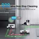 Robot Vacuum and Mop Combo, Mapping Robotic Vacuums Cleaner with 75 Days Self-Emptying, LiDAR Navigation Smart & Strong Suction, WiFi/App/Alexa/Voice Control, Quiet for Home Pet Hair Hard Floor Carpet