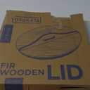 YOSUKATA Cast Iron Wok Cover - Premium Wok Cover 14 inch Pan Lid - Wooden Wok Lid 14 in with Ergonomic Handle - Condensate-free 14 inch Pan Lid - Durable Wok Accessories for Genuine Asian Cooking