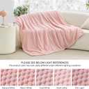 BEDELITE Fleece Decorative Blanket - 3D Jacquard Pink Throw Blankets for Women's Couch & Bed, Soft and Cozy Warm Plush Fluffy Blanket, Cute Birthday Gift for Women, 50x60 Inches