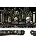 MIBITRI Keyboard Mouse Pad Set, Extended Gaming Mouse Pad+Ergonomics Keyboard Wrist Rest Support, Memory Foam, Easy Typing Pain Relief, 4Pcs XXL Ultra Thick Desk Mat, Dark Academia