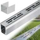 TONGMO Channel Drain 1.69" W x 3.25 FT L x 2.36" H, 304 Stainless Steel Pool Deck Drain Channel with Connector for Pool Decks, Patios, Courtyards, Walkways and Pavers
