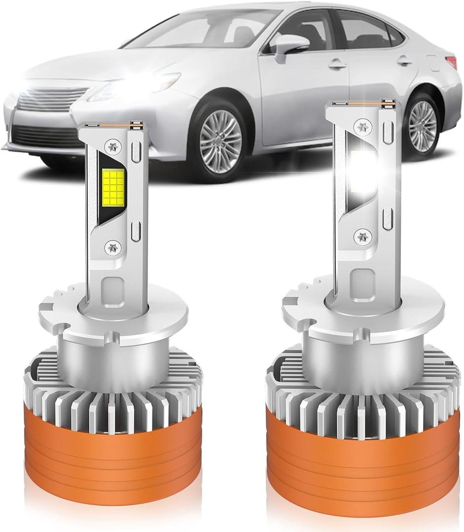 Fit for Lexus 2010-2015 RX350 RX450H 2007-2015 ES350 GS350 GS450H LS460 Xenon HID Light Replacement, 24000LM 600% Brightness D4S HID Bulbs, 6000K Cool White, Pack of 2