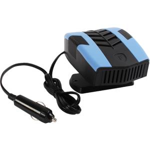 Car Heater, Portable Car Heater, Quickly Melt Frost & Clear Fog on Windshield, 12V Car Defroster Windshield Heater, with 360 Rotation, Cigarette Lighter Plug in for All Car (Blue)
