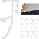 Amazing Drapery Hardware Premium Clear Plastic Double Slat Valance Retainer Clips, 9 Pack - Sturdy Valance Holder with Dual Slat Design, Easy Installation - Ideal for 1" Mini Blinds