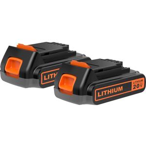 S SKSTYLE 2 Pack Replacement for Black and Decke 20v Lithium Battery, (LBXR20),Compatible with All 20V MAX Power Tools (Black)