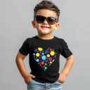 Toddler Boys Girls Kids Dot Day Shirt – Happy International Dot Day Outfit,2T-8T (Black)