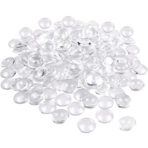 Gwybkq 150 Glass Dome Cabochons, 25mm Clear Glass, 1 inch/25mm Non-calibrated Round for Photo Pendant Craft Jewelry Making