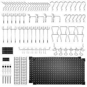 100PCS Pegboard Accessories Organizer Kit,Paper Towel Holder,Closet Organizers and Storage - Easy Storage and Organization for Garage, Workbench,Shelves,Tools.(12x24 Inch Panels with Hooks)